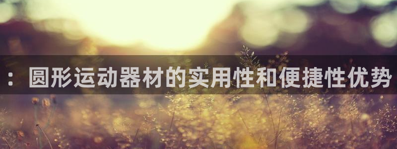 意昂5(KGAME)新能源::圆形运动器材的实用性和便捷性优